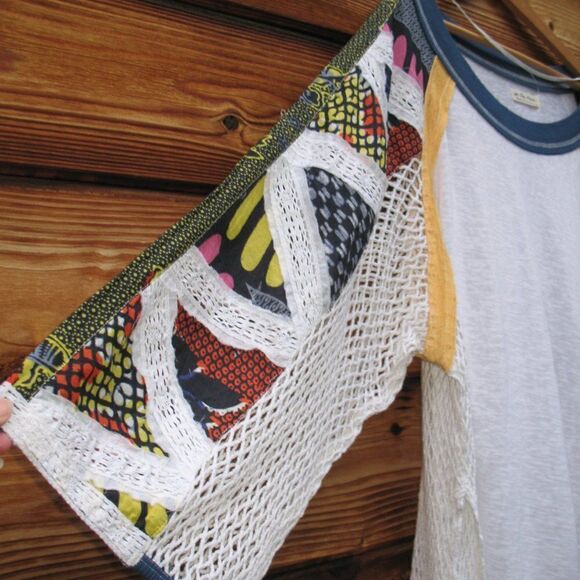 NWT Free People We the Free Serengeti Mixed Media Top - Picture 9 of 13